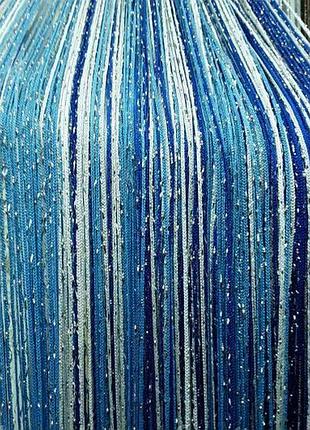 Шторы нити кисея радуга, дождь, лапша с люрексом