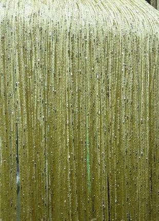 Штори нитки серпанок веселка, дощ, локшина з люрексом1 фото