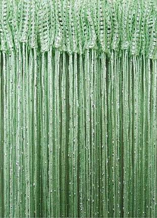 Шторы нити кисея радуга, дождь, лапша с люрексом