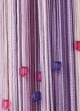 Штори нитки з камінням стеклярус 3-2,8 м