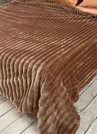 Плед покривало смужка 4см,королівський шарпей євро розмір 200х230