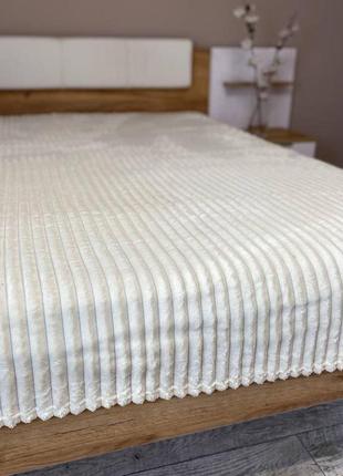 Плед покрывало полоска 4см,королевский шарпей евро размер 200х230