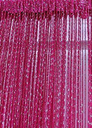 Штори нитки серпанок веселка, дощ, локшина з люрексом.кожний колір окрема штора3 фото