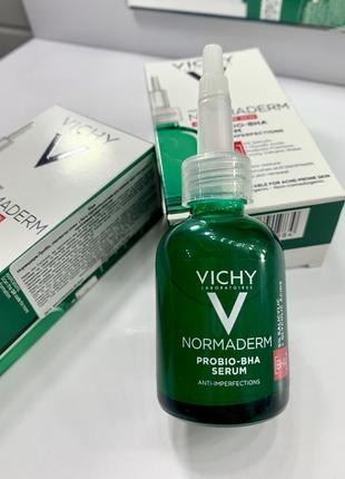 Vichy normaderm probio-bha serum сироватка-пілінг для корекції недоліків жирної і проблемної шкіри обличчя