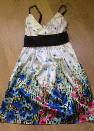 Легка літня сукня - сарафан oodji з квітковим принтом3 фото