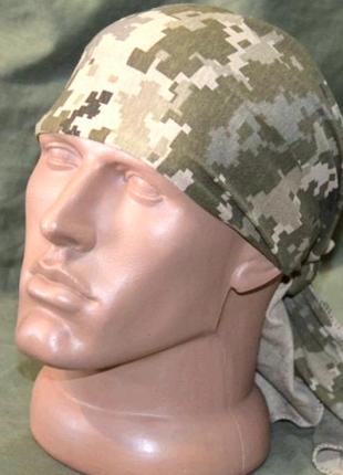 Чоловіча військова бандана на голову і шию піксель мм14 камуфляжна армійська для зсу2 фото