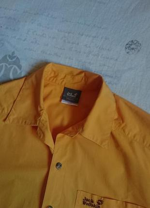Брендова фірмова бавовняна рубашка сорочка jack wolfskin,оригінал,розмір m-l,100% котон.4 фото