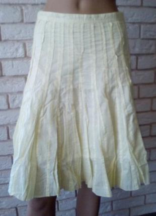 Креативная ,актуальная с высокой посадкой ,желтая хлопковая юбка 8