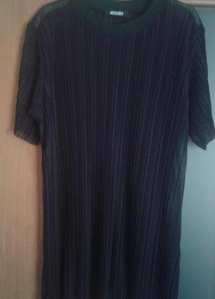 Стильная удлиненная плиссированая блуза missguided1 фото