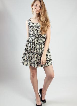 Женское платье летнее мини с поясом2 фото