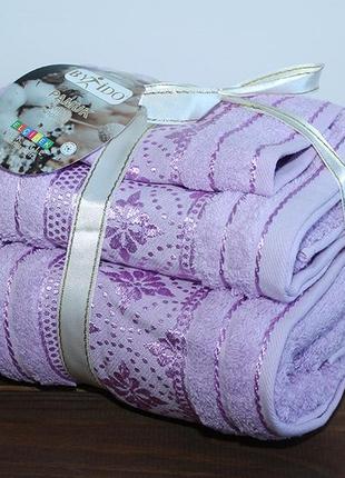 Набор полотенец by_ido №2 цвет: лаванда