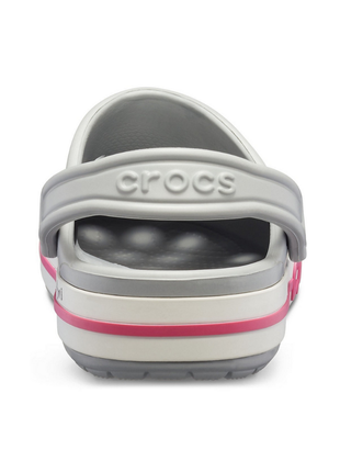 Сабо crocs bayaband clog кроксы светло серые 205089 light grey/candy pink6 фото