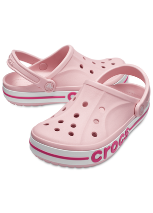 Сабо crocs bayaband clog кроксы розовые 205089-6ov pearl