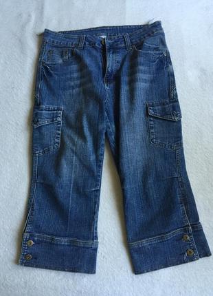 Классные джинсовые бриджи бермуды,длинные шорты1 фото