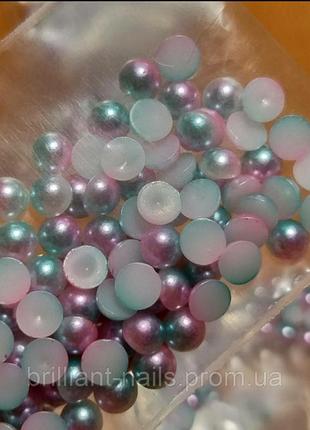 Жемчуг розово-голубой для дизайна ногтей
