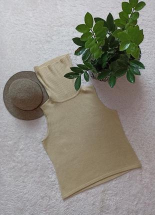 Жилет вязанний в рубчик база базовий стильний модний тренд