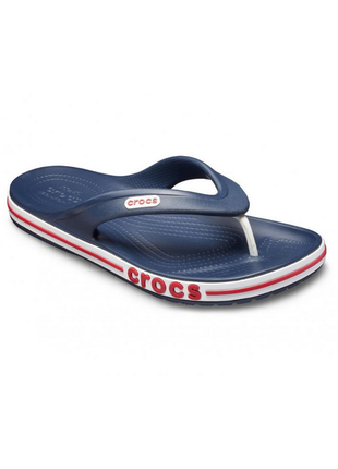 Тапочки crocs bayaband flip вьетнамки крокс темно синие 205393-4cc navy2 фото