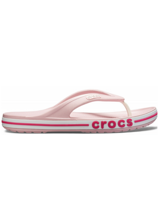 Тапочки crocs bayaband flip в'єтнамки крокс рожеві 205393-6ov petal pink3 фото