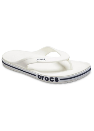 Тапочки crocs bayaband flip вьетнамки крокс белые 205393-126 white2 фото