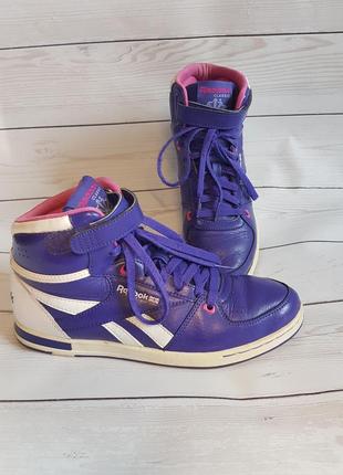 Шкіряні кросівки/взуття/хайтопы/черевики/снікерси reebok розмір 38,5. оригінал.