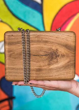 Розпродаж ексклюзивна стильна дерев'яна сумка wisewoodbag клатч кросс-боди деревянная