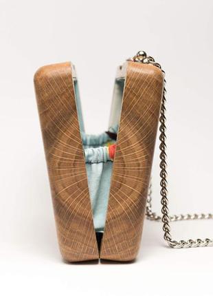 Розпродаж ексклюзивна стильна дерев'яна сумка wisewoodbag клатч кросс-боди деревянная