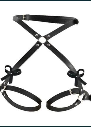 🔥ефектний пояс - гартеры з екошкіри 🖤