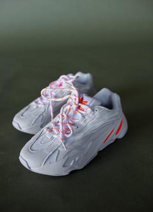Adidas yeezy 700 white/orange новинка жіночі білі помаранчеві круті кросівки адідас ізі весна літо осінь демі білі кросівки демісезонні