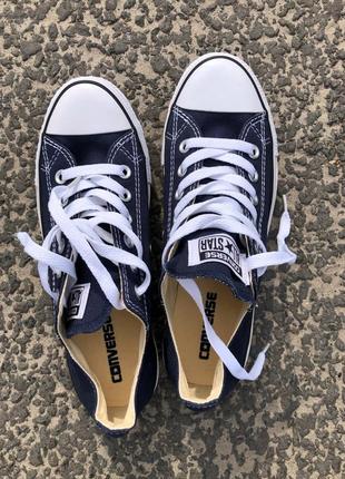 Converse low navy blue класичні низькі кеди конверс темносині сині весна літо демісезон унісекс жіночі синие кеды классика