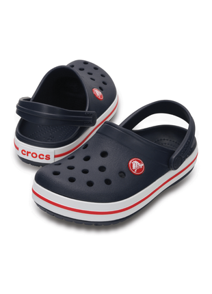 Сабо crocs crocband детские кроксы темно синие 204537 navy