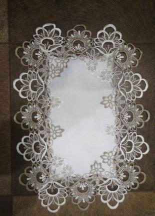 Салфетка/серветка атласная с кружевом, 35*50. є кольори і розміри