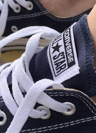 Converse low navy blue класичні низькі кеди конверс темносині сині весна літо демісезон унісекс чоловічі жіночі синие кеды классика9 фото