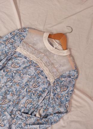 Блузка с сеткой и кружевом1 фото