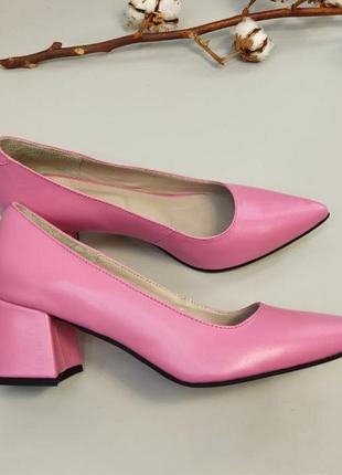 Рожеві цукеркові туфлі olimp mini натуральна шкіра 🔰 рожеві туфлі шкіра натуральна 35-41р1 фото