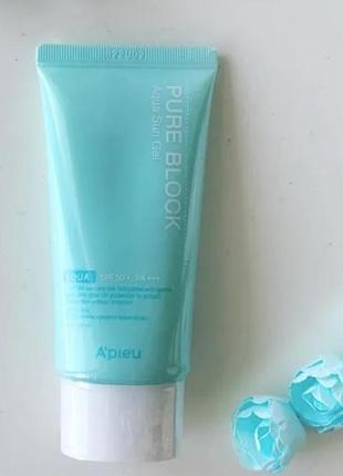 Сонцезахисний зволожуючий гель a'pieu pure block aqua sun gel2 фото