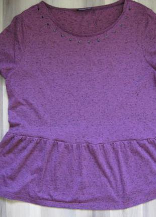 Фиолетовая футболка с баской george3 фото