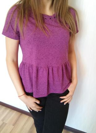 Фиолетовая футболка с баской george