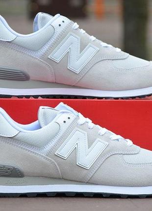 Оригинал new balance кроссовки мужские светлые 574 мод ml574egw нью беланс2 фото