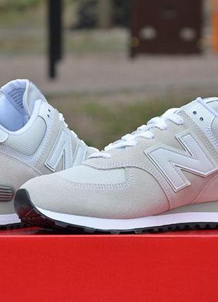 Оригинал new balance кроссовки мужские светлые 574 мод ml574egw нью беланс3 фото