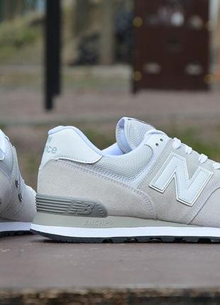 Оригинал new balance кроссовки мужские светлые 574 мод ml574egw нью беланс5 фото