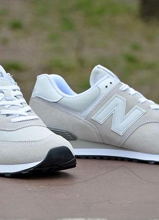 Оригинал new balance кроссовки мужские светлые 574 мод ml574egw нью беланс4 фото