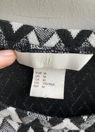 Топ кофта h&m трикотажная кофта, свитшот, свитер орнамент реглан пуловер лонгслив