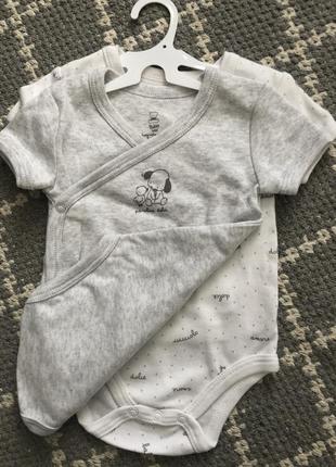 Набір, комплект бодіків на короткий рукав 3-6 міс