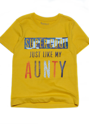 Желтая футболка nutmeg на мальчика 4-5 лет
