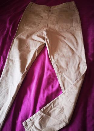 Круті штани бежевого кольору, джинси фірми generation, штани з додатковою ґудзиком, штани5 фото