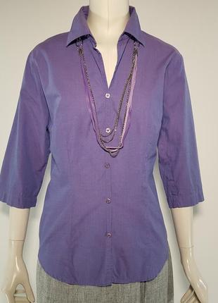 Блузка "marco pecci" фиолетовая хлопковая (германия)2 фото