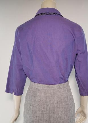 Блузка "marco pecci" фиолетовая хлопковая (германия)7 фото