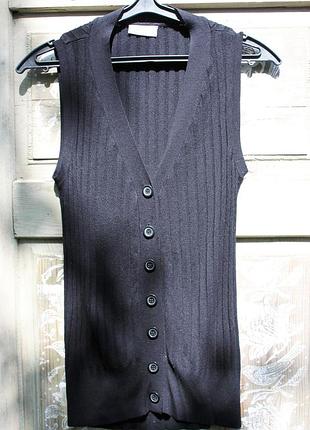 Видовжена безрукавка жилетка кардиган
