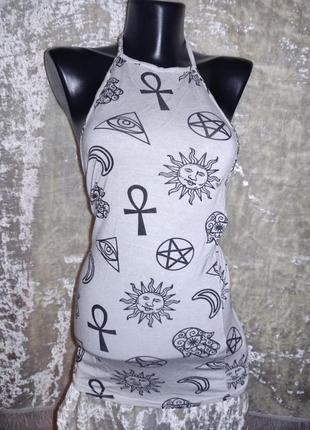 Оригінальна езотерична майка з символами анкх пентагрвма хамса всевидяче око сонце езотерична