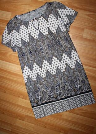 Туника платье удлиненная блуза в принт турецких огурцов, 14 (2072)4 фото